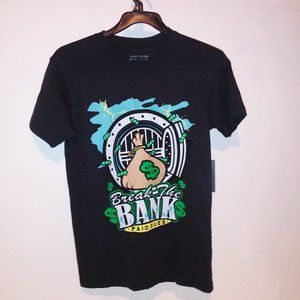 Paid Dues Mens T Shirt Small Black Break the Bank Graphic Tee Short Sleeve Vault
